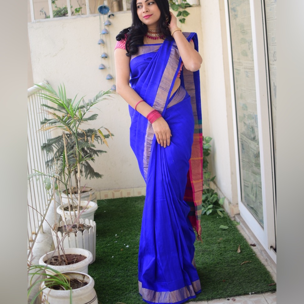 Nalli Pure silk saree with blouse set for Indian Pakistani festive- once used